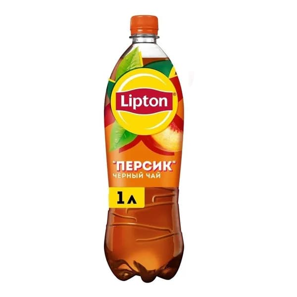 Холодный чай Lipton черный персик 1 л