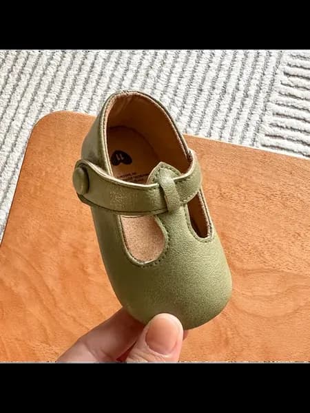Нескользящие Кожаные Детские Туфли Для Малышей - Красочные С
