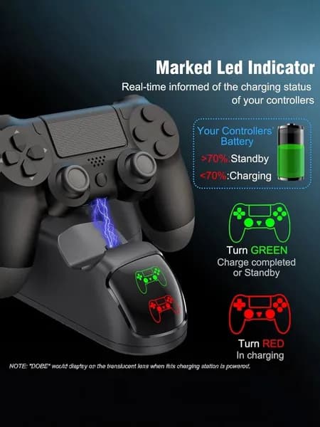 Док-станция для зарядки 2 геймпадов PS4 (Pro/Slim) беспроводное зарядное устройство для контроллеров DualShock 4