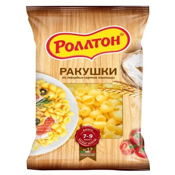 Роллтон Ракушки, 400 г,1 штук