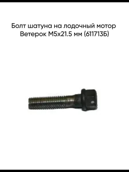 Болт шатуна на лодочный мотор Ветерок М5х21.5 мм (611713Б)