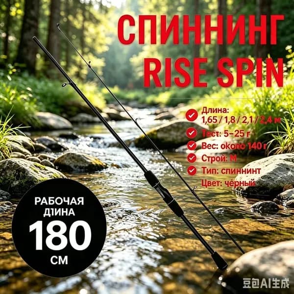 Спиннинг, рабочая длина:  180 см , до 25 гр