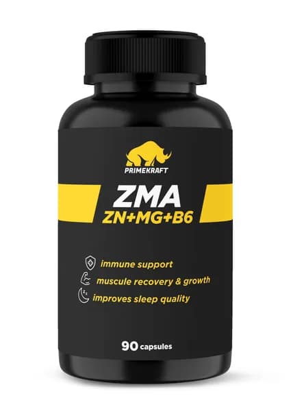 Витаминный комплекс ZMA (ZN+MG+B6) Цинк, магний и витамин B6 90 капсул / Prime Kraft (Прайм Крафт)