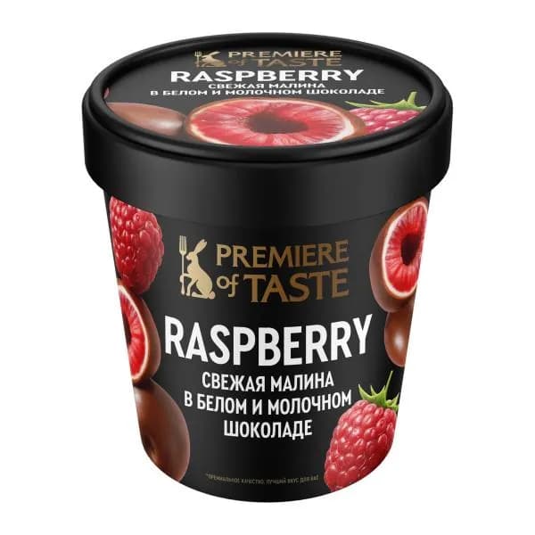 Малина замороженная в белом и молочном шоколаде Premiere of taste 120г