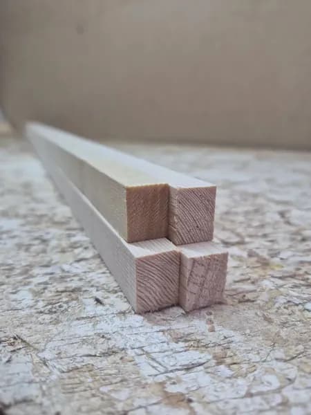 Рейка деревянная, строганная, камерная сушка 15x20x1000 мм, сосна, 4 шт.