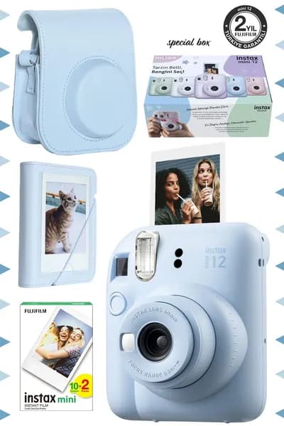 Instax mini 12 комплект + 20 картриджей + фоторамка5