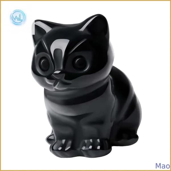 Фигурки котов из натуральных камней резные статуэтки котят