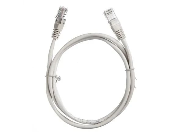 Патч-корд UTP4 cat 5e, ВС, LSZH, серый, литой коннектор, NETKO Optima, 1м