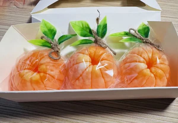 Сувенирное мыло "Мандарины очищенные ", 3 шт в наборе..