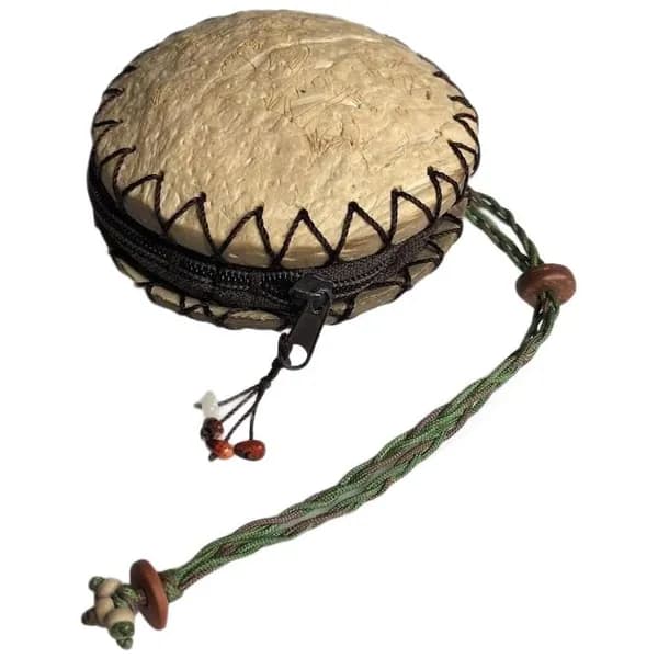 Кошелёк винтажный, Тайланд "СЕКРЕТ КОКОСА", 8.5см, кокос, замок