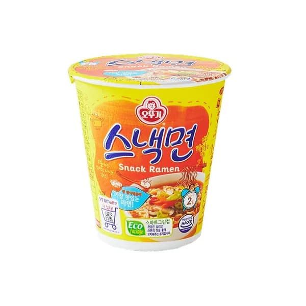 Ottogi Лапша быстрого приготовления Со вкусом говядины Snack Ramen, 62 гр