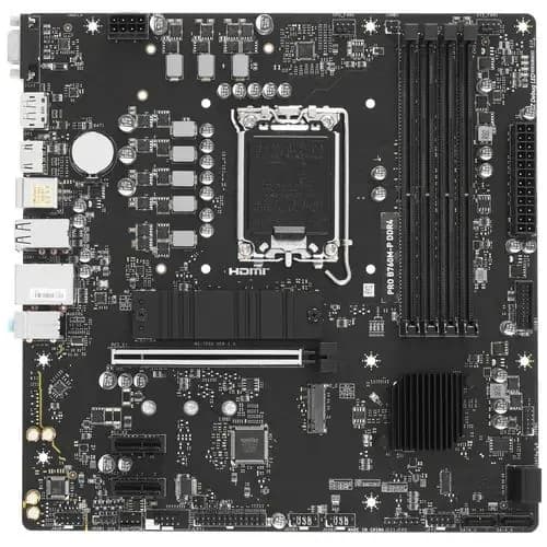 Материнская плата MSI PRO B760M-P DDR4 (S1700, B760, 4xDDR4-3200, DP, D-Sub, HDMI, mATX) RTL