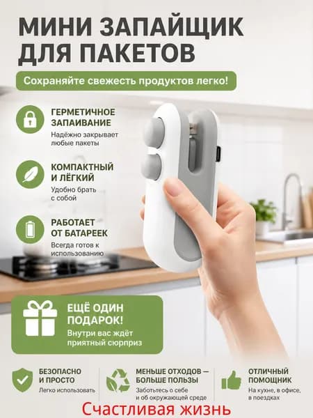 Домашняя машинка для запечатывания пакетов с закусками, 1 шт.