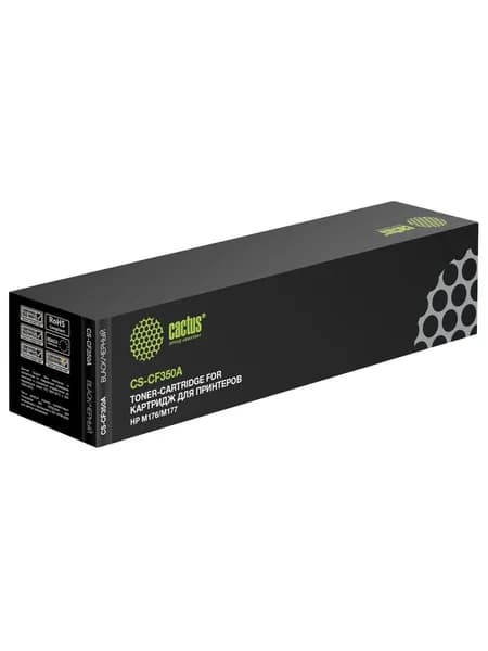 Картридж Cactus CS-CF350A CF350A черный, для HP M176/M177, ресурс до 1300 страниц