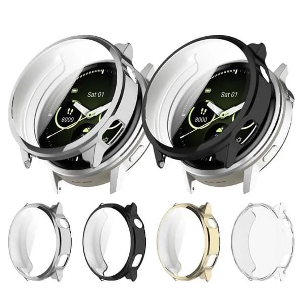 2 Защитных чехла Garmin Venu4 "все включено" из ТПУ-серебристый-45 мм