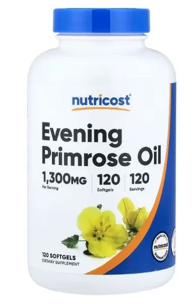 Nutricost, Масло примулы вечерней, 1300 мг, 120 капсул