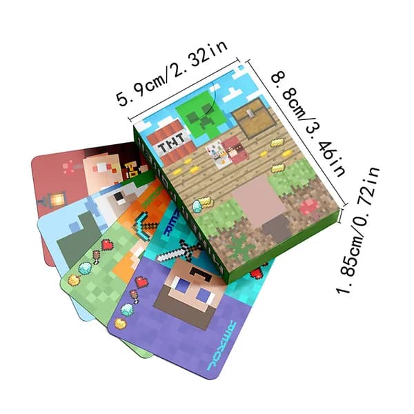 Игральные карты Майнкрафт (Minecraft), пиксельный дизайн