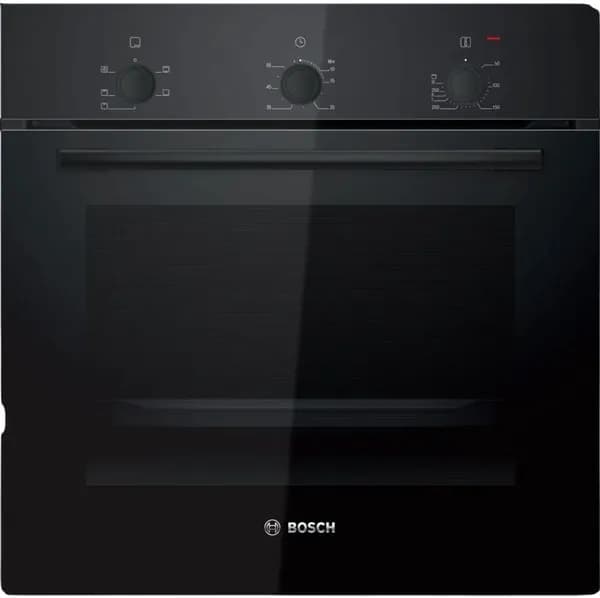 Духовой шкаф электрический Bosch, 71 л, дверца с 2 стеклами, цвет черный, (HBF011BA1T)