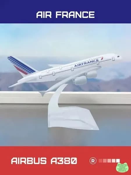 Металлическая модель самолета Airbus A380 Air France