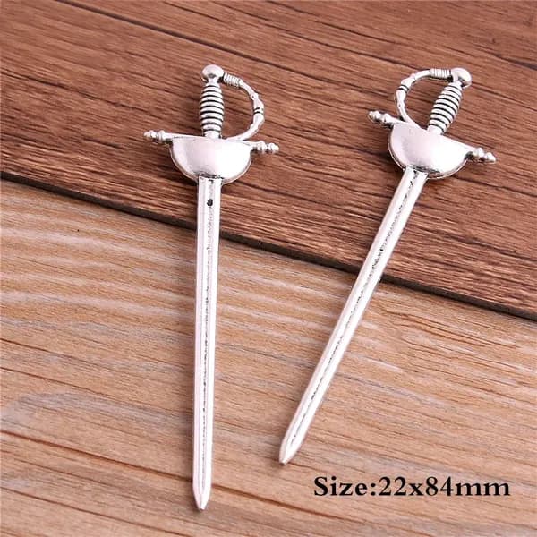 5pcs Подвеска с мини-имитацией меча