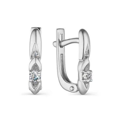 Серьги из белого золота 585 пробы 23555-200 с бриллиантами