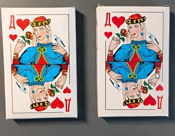 Карты игральные "Дама" с пластиковым покрытием, 2 колоды 36 штук (2 набора)