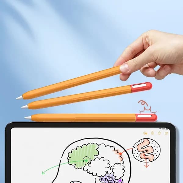 Силиконовый чехол для Apple Pencil Pro, оранжево-красный