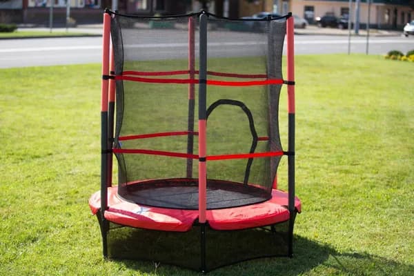 Детский каркасный батут для дома с защитной сеткой внутренней Trampoline 5 ft 140 см (Красный)