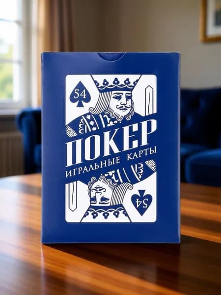 Карты игральные Время игры, колода 54 шт., синяя рубашка
