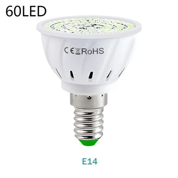 (1шт) Ультрафиолетовая дезинфекционная лампа-E14 60LED