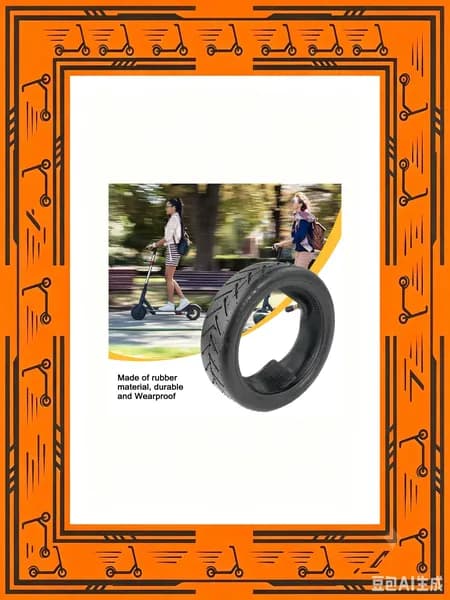 Шина 8.5x2 для Xiaomi M365, резина, черная, 90г, 1 шина+1 камера, износостойкая, легкая