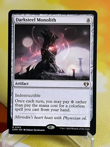 Магия сбора прокси-карт Высококачественные нефольговые карты Darksteel Monolith CMM #743