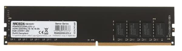 AMD Оперативная память DDR4, 3200 МГц, 1 x 8 ГБ (R948G3206U2S-U)