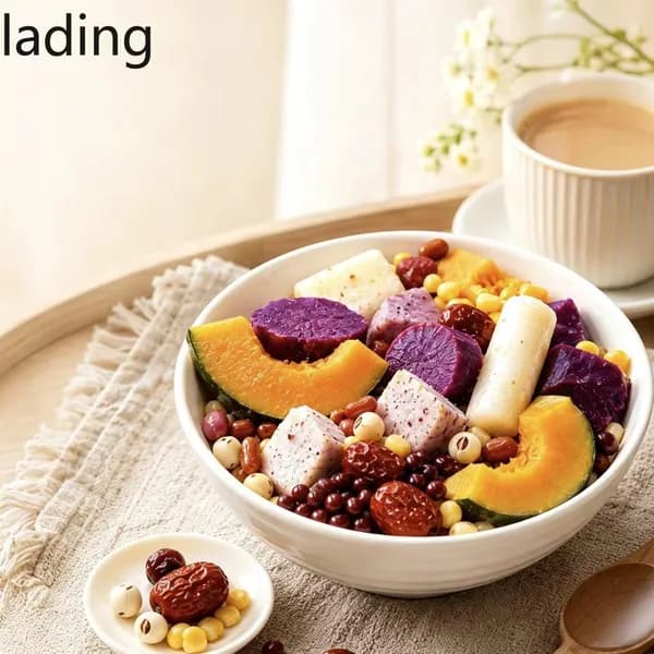 Smes zernovykh i ovoshchnykh khlebtsov, dieticheskiy perekus, gotov k upotrebleniyu