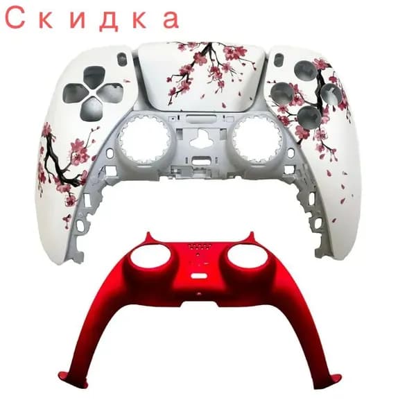 Розовый Sakura PS5 контроллер оболочки лицо крышка с сенсорной панели для DualSense контроллера, замена для BDM-010/020/030/040/050