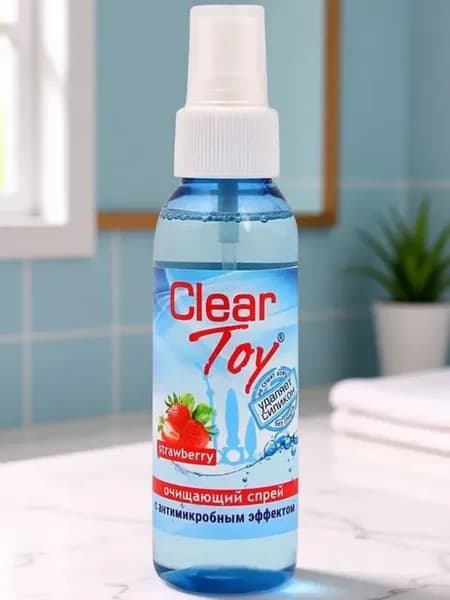 Биоритм Очищающий спрей Clear toys с ароматом клубники с антимикробным эффектом HEREMAC