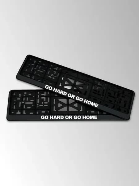 Крепление номера с надписью GO HARD OR GO HOME