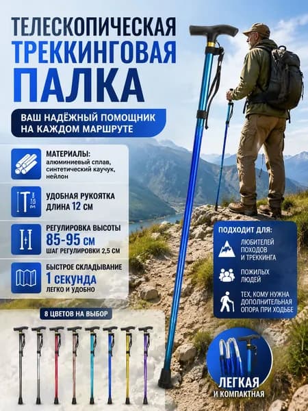 Палки для скандинавской ходьбы 85-100 см
