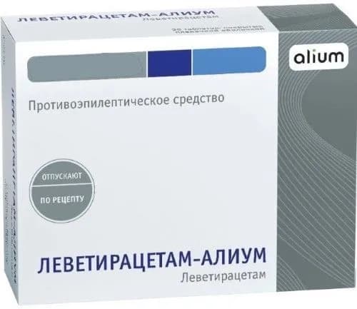 Леветирацетам-Алиум, таблетки в пленочной оболочке 500 мг, 60 шт.
