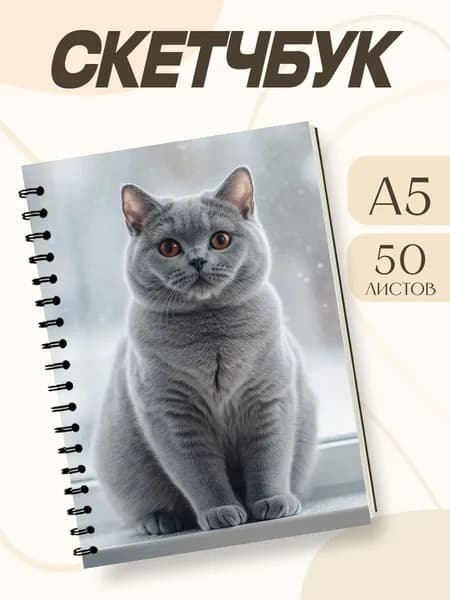 Скетчбук британская короткошёрстная кошка