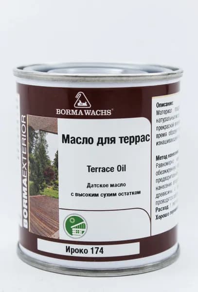 Масло для террас цв. ироко 0,125л