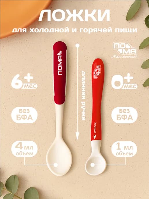 Ложка для первого прикорма 2 шт 0-6 мес+