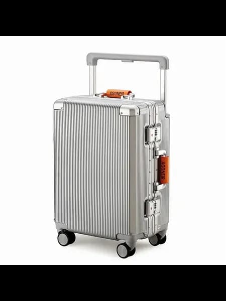 Чемодан ABS пластик 37 см 10 л Cеребряный