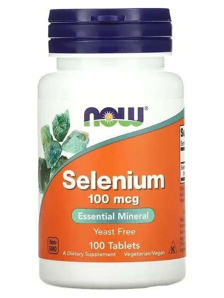 БАД к пище Селен 100 мкг (NOW Selenium 100 mcg) 100 таблеток