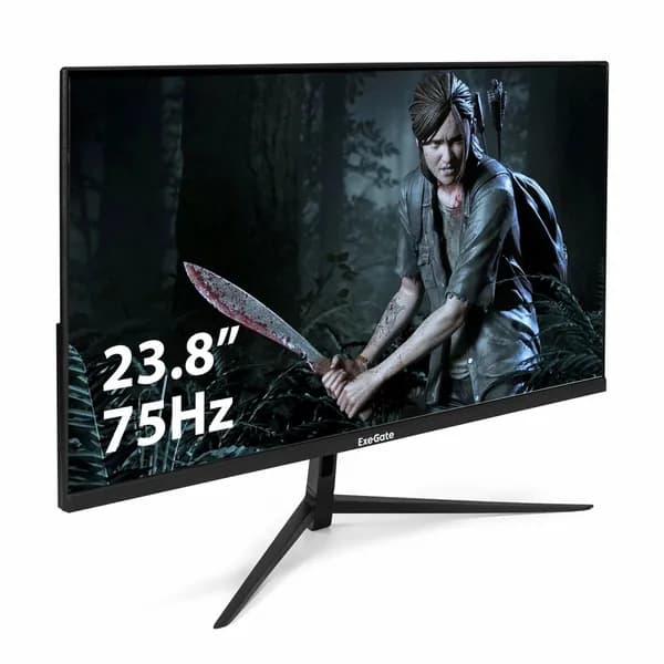 ExeGate 23.8" Монитор EX296282RUS (EX296282RUS), IPS, 1920x1080, 75 Гц, черный