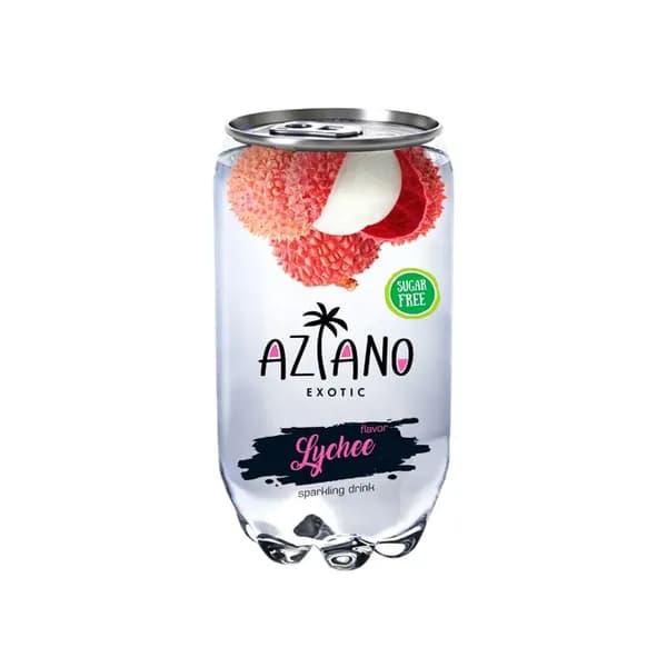 AZIANO Напиток газированный Личи, 350 мл