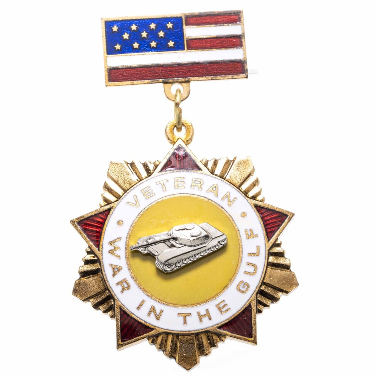 Знак Ветеран войны в Персидском заливе США - Veteran war in the GULF USA - Танк Разновидность случайная