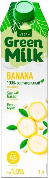 Напиток соевый GREEN MILK со вкусом банана, 1000мл2шт