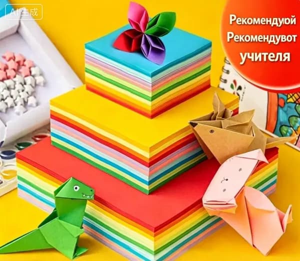 Бумага цветная A4, 100 лист., шт