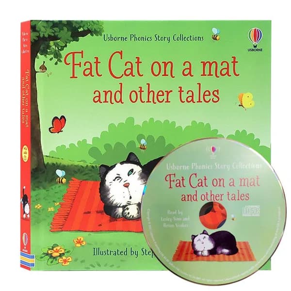 Печатная книга Usborne CD Phonics stories Fat Cat on a Mat and other tales